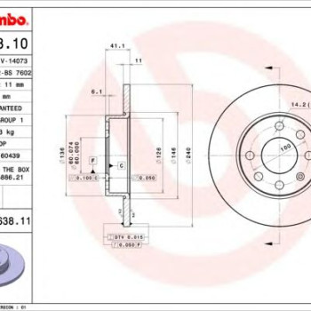 Kočioni disk BREMBO 08.8638.10
